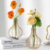 Jarrón pequeño de vidrio para decoración de escritorio, arreglo floral hidropónico, sala de estar, estilo nórdico creativo y sencillo