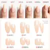 Uñas de los pies puntiagudas largas con forma de almendra, uñas cuadradas de longitud media, uñas redondas cortas, uñas con diseño de rayas nude, uñas postizas de color sólido de alta saturación, uñas a presión