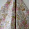 Pintura a óleo de seda brilhante grande flor relevo palco roupas tecido jacquard pequeno fresco fresco multi-cor saco fio-tingido cortina tecido