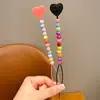Llavero de Cuerda Trenzada Nudada con Cuentas Hecho a Mano Color Caramelo Coreano Lanyard Colgante de Bolso de Moda Creativo Lote