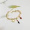 Pulseira Bohemian Olho de Diabo Vermelho Estilo Novo Europeu e Americano Mais Vendida Através das Fronteiras Pulseira Pequena de Mão e Elefante Pulseira de Contas Feita à Mão