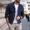 Moda Masculina Casual Europea y Americana Transfronteriza Ropa Exterior Color Sólido Corte Delgado Cuello Alto Cardigan para Hombre Ropa para Hombre Chaqueta Deportiva Casual