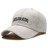Boné de beisebol com letras bordadas em estilo coreano, masculino e feminino, estilo americano, casual, retrô, macio, com lixa, rosto vistoso, língua de patinho