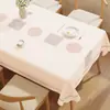 Toalha de Mesa Estilo Étnico Impermeável e à Prova de Óleo Sem Lavagem Novo Estilo 2026 Jogo Americano para Mesa de Jantar Luxo Leve High-End Retangular Toalha de Mesa para Mesa de Centro