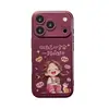 Cordón Girl Lanyard Aplicable a Funda de Teléfono iphone18pm 16 Textura de Cuero iphone17 Silicona 15 Dibujos Animados Lindos