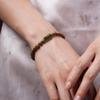 Fabricantes de joias de pulseira de sândalo verde DIY de bambu atacado especificações 0,6 estilo simples masculino e feminino rosário decoração