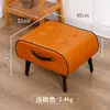 Banco para sapatos para uso doméstico, banqueta estofada macia para a entrada, banquinho pequeno de luxo simples para o pé do sofá da sala de estar