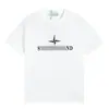 Camiseta Pesada Stone 260g com Estampa de Bússola com Logo, Caimento Solto, Estilo Tendência para Casal, Manga Curta, Unissex