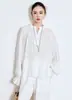 Camisa Blanca de Alta Calidad Nanyou Estilo Resort Francés Bordado Pesado para Mujer Primavera/Verano 2026 Estilo Holgado Perezoso Top Protector Solar