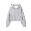 2026 autumn and winter new hooded sweatshirt, featuring a blend of cotton and milk silk fabric, a wrap-style collar, a zipper closure, and a casual, solid-color design
