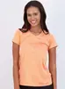 Nailon Catiónico Seda Transfronterizo Nueva Camiseta de Manga Corta para Mujer Verano Holgada Ropa de Fitness Deportiva Color Piel Hombro Derecho Secado Rápido Yoga