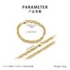 Collar de Cadena Trenzada Doble Retorcida para Hombres y Mujeres, Estilo Unisex, Pulsera de Cadena Trenzada Personalizada de Alta Gama, Joyería de Acero Inoxidable, Accesorios Transfronterizos