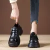 Nuevos Zapatos Planos Casuales Estilo Japonés Otoño e Invierno 2026 Suela Gruesa Estilo Británico Retro Versátiles Zapatos de Cuero para Mujer