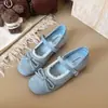 Sapatos Mary Jane de Sola Macia Estilo Ballet Francês Estilo Fada Gentil Versátil Primavera e Verão com Aumento Oculto de Altura e Características de Conforto