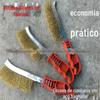 Escova de ferramentas para atacado de fábrica, escova de arame de cobre tipo faca, ferramenta de esmerilhamento manual com escova de arame de metal para remoção de ferrugem