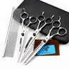 Tijeras de Tornillo Nepperson Negras de Alta Calidad de 7.0 pulgadas, Juego de 4 Piezas, 3 Piezas, 5 Piezas para Peluquería de Mascotas, Tijeras Rectas, Set de Espina de Pescado