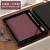 Cuaderno de banda A5 de piel de oveja para empresa, se puede imprimir logo, cuero suave de alta calidad, diario exquisito, libro para conferencias de trabajo