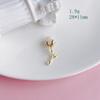 Acessórios de joias de liga DIY requintada pequena rosa tulipa flor incrustada pequeno pingente acessórios de joias atacado