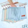 Ropa Interior Infantil al por Mayor Hielo Seda Transpirable Boxer para Niños Mediano Grande Niños 7A Antibacteriano Bebé Calzoncillos de Cuatro Esquinas para Niños Interior
