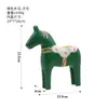 Adorno de Caballo Rojo de Lujo Ligero Estilo Europeo, Regalo de Boda, Caballo de Madera Dala Nórdico Pintado a Mano, Decoración Creativa para el Hogar para Atraer Riqueza