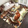 Alfombra de Terciopelo de Cristal Estilo Retro Americano, Alfombra Resistente al Desgaste y con Aislamiento Térmico para Dormitorio, Alfombra Resistente a Manchas y de Fácil Cuidado para Sala de Estar