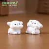 Lindo peluche de cachorro blanco, perfecto para decoraciones DIY de casas de muñecas, accesorios y exhibiciones de mesa en miniatura