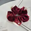 Nuevo Scrunchie de Terciopelo Francés con Encaje de Perlas, Dulce Girly Elegante, Cuerda Elástica Alta para el Cabello, Accesorios de Alta Gama para el Cabello