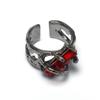 Anillo Abierto Lava Liquid Thorn Europeo y Americano de Alta Gama para Dedo Índice Estilo Dulce y Cool con Textura Calada