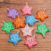 6 Colores 27x29mm Accesorios de Resina DIY Fruta Carambola Colgante Luminoso para Bolsas Teléfono Joyería Accesorios