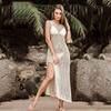 Amazon Comercio Exterior Vestido Nuevo Verano Vacaciones Junto al Mar Tejido Calado Falda de Playa Natación Vestido de Mujer