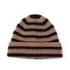 Chapéu Tricotado de Outono e Inverno Feminino Estilo Coreano Combina com Tudo Listrado Lã Tricotada Chapéu Celebridade da Internet Mesmo Estilo Quente Lã Tricotada Chapéu