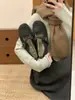 Primer Encuentro Temporada Plano Punta Redonda Estampado de Leopardo Felpa Piel Zapatos Ropa Exterior para Mujer 2026 Nuevo Otoño Invierno Mary Jane Felpa Algodón Zapatos