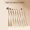 Set de 5 Brochas para Sombras de Ojos Yun Ci, Brocha para Rubor, Brocha para Sombras de Nariz, Brocha Mezcladora para Maquillaje de Ojos, Brocha de Maquillaje de Hoja para Delineador de Ojos