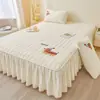 Falda de Cama Acolchada de Algodón de Soja Clase A Pieza Única 2025 Nuevo Protector de Colchón Simmons Cubierta de Cama Estilo Falda de Cama Juego de Tres Piezas
