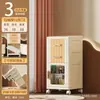 Gabinete de almacenamiento de lujo ligero con ruedas, gabinete de almacenamiento misceláneo multicapa tipo cajón, gabinete organizador para sala de estar del hogar, gabinete de almacenamiento con puerta abierta