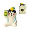 Ímã de Geladeira Gato Fofo Estilo Japonês Ins Alto Valor Magnético 3D Pão Assando Bolo Decoração de Cozinha Metabo