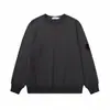 Sudadera de Manga Larga de Color Sólido Piedra con Cuello Redondo Estilo Piedra Cruz Estrella para Hombres y Mujeres, Hecha en Fábrica, Corte Holgado, Sin Capucha