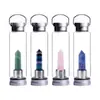Copo de Spa de Cristal Natural com Alça Copo de Água Portátil Coluna de Cristal Copo Mágico Copo de Energia de Cristal Venda Direta da Fábrica