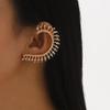 E13323 Moda Europea y Americana Personalizado Forma de C Exquisito Lujo Ligero Colgador de Oreja de Diamante Geometría Exagerada Nuevo Producto Clavo de Oreja Clip para Cartílago de la Oreja
