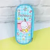 Ins Linda Estuche de Lápices Estampado con Doble Cremallera Dibujos Animados Gran Capacidad PU Estuche de Lápices para Estudiantes Bolsa de Almacenamiento de Cosméticos para Niña