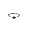 Anillo retro minimalista de nuevo diseño de Sugar Cube para mujer, ajustable, anillo cuadrado de moda de nicho de alta gama estilo ins para el dedo índice