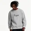 Moletom de Algodão Pesado para Casais, Corte Amplo, Gola Redonda, Pulôver sem Capuz, Versátil, Quente, Blusa Estampada para Outono e Inverno