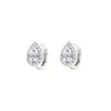 Pendientes de Aro de Diamante Blanco Forma de Gota de Agua para Mujer 2026 Nuevo Estilo Creativo de Nicho con Elegante y Deslumbrante Circonia en Estilo Inspirado en Chanel