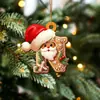 Colgante de Carta de Jengibre de Papá Noel Decoraciones para Árbol de Navidad Adornos Navideños Colgantes de Cartas de Navidad