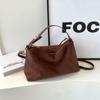 Bolso Versátil Texturizado de Gamuza Esmerilada para Otoño e Invierno 2025 Nuevo Estilo Bolso de Hombro Cruzado Retro de Alta Gama para Mujer