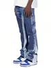 Jeans Patchwork Reto Masculino Novo Estilo Americano Verão 2026 Versátil Rua Hip-Hop Calça Casual Atacado