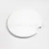 Porta-copos de cerâmica embrião branco absorvente antiderrapante fundo de cortiça embrião liso redondo 10,3CM terra branca feltro porta-copos quadrado