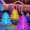 Luzes de Medusa de Hortênsia LED Solar Inseridas no Solo Luzes de Corda Decorativas para Paisagismo de Jardim de Vila Exterior Gramado
