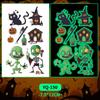 Adesivos de Tatuagem Coloridos Luminosos de Halloween para Homens e Mulheres à Prova d'Água Duradouros Adesivos Naturais para Pele de Crianças Brinquedos