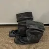 Zapatos para Mujer Chuyuji Nuevos Principios de Otoño de Caña Baja con Lazo Plano Desmontable Estilo Oscuro Moda Botines Mary Jane